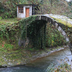 Ancient stone bridge somewhere in a mountain village