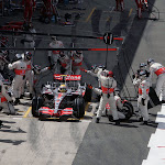 Lewis Hamilton pitstop McLaren MP4-22