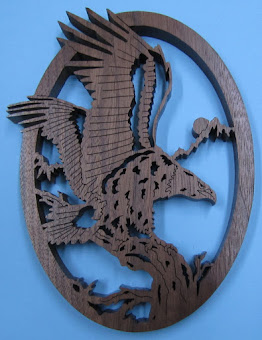 Bald Eagle by Bob Valle Creative Woodworks and Crafts June 2011 Black Walnut