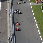 Run to Au Rouge with Alonso & Hamilton side by side...