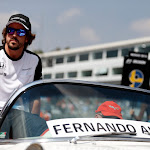Fernando Alonso, during the driver parade.