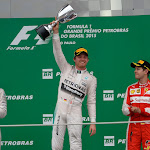 2015 Brazilian F1 GP podium: 1. Rosberg 2. Hamilton 3. Vettel