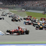 Start of the 2012 F1 GP of Germany