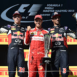 2015 Hungary podium: 1. Vettel 2. Kvyat 3. Ricciardo