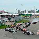 Start of the 2015 Canadian F1 GP
