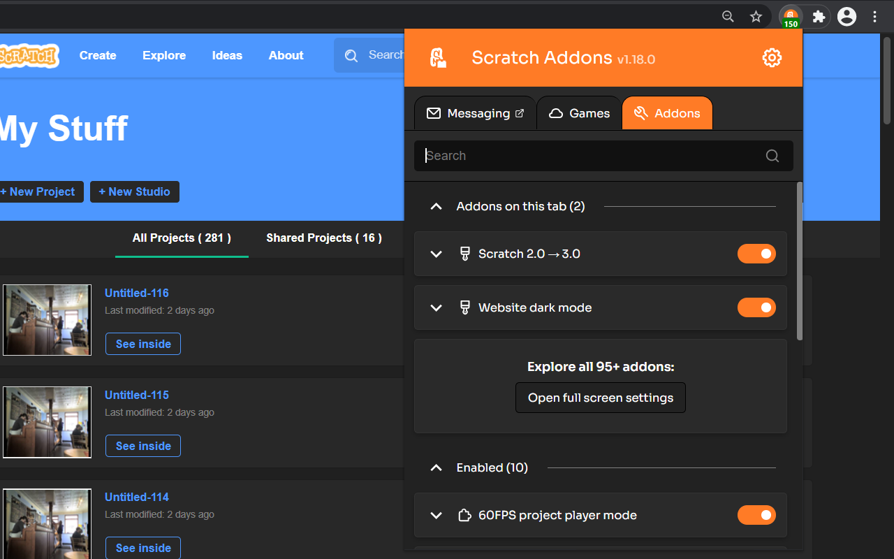 Scratch Addons Preview image 3