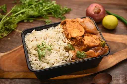 Kadhai Chicken + Jeera Rice