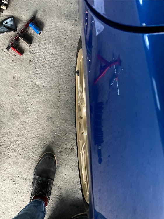 インプレッサ WRX STIのインプレッサハッチバック・DIY・車高調・仕事納め・Blitzに関するカスタム事例の投稿画像4枚目