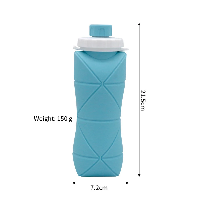Verdickter Silikon-Klapp-Sportwasserbecher. Praktisch für unterwegs, faltbar, robust, auslaufsicher. Perfekt für Sport und Outdoor-Aktivitäten.