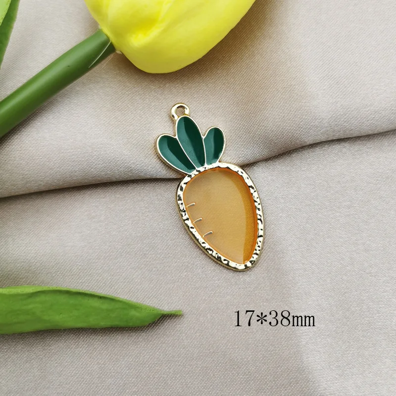 Eenvoudige fruit ananas radijs legering druppel oorbellen ketting kleine hanger. Lichtgewicht design, ideaal voor dagelijks gebruik en cadeau.