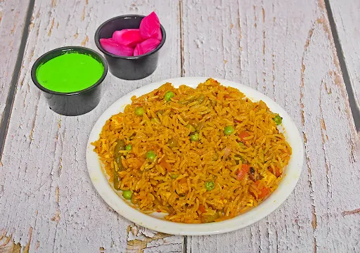 Matar Soya Chaap Biryani