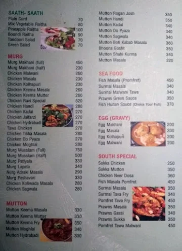 Ravi menu 