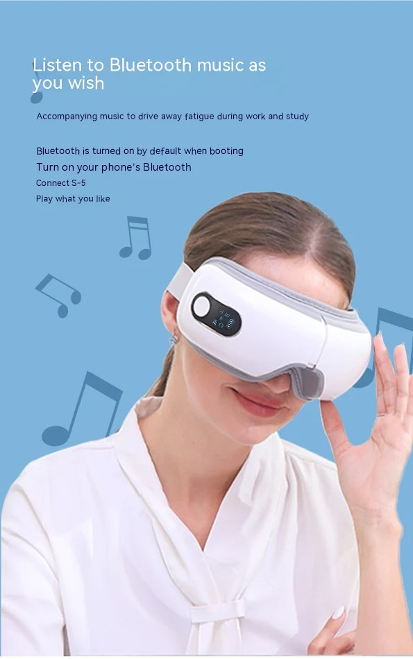 Massageador Elétrico Inteligente para Olhos com Carregamento, Alívio da Fadiga. Alivia a fadiga ocular, relaxa e recarrega facilmente. Tenha olhos descansados!