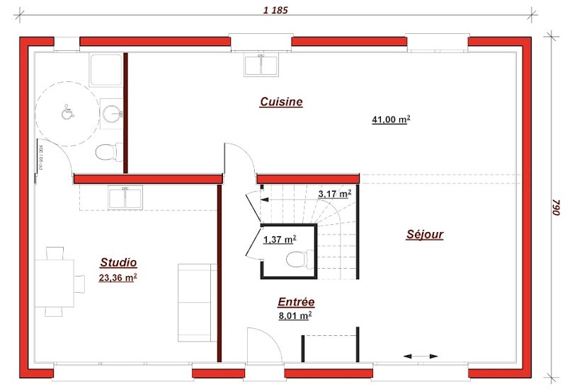  Vente Terrain + Maison - Terrain : 550m² - Maison : 150m² à La Celle-Saint-Cloud (78170) 