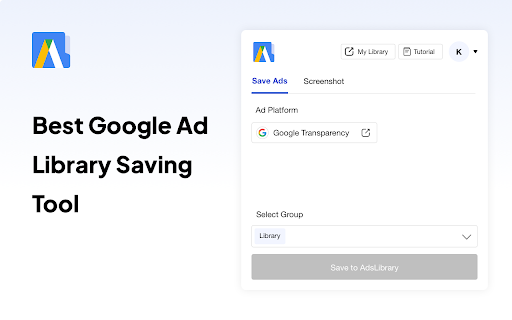 Ad Library: Outil de sauvegarde vidéo Google Ads