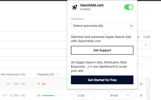 Apple Search Ads Keyword Popularity Viewer Preview image 6