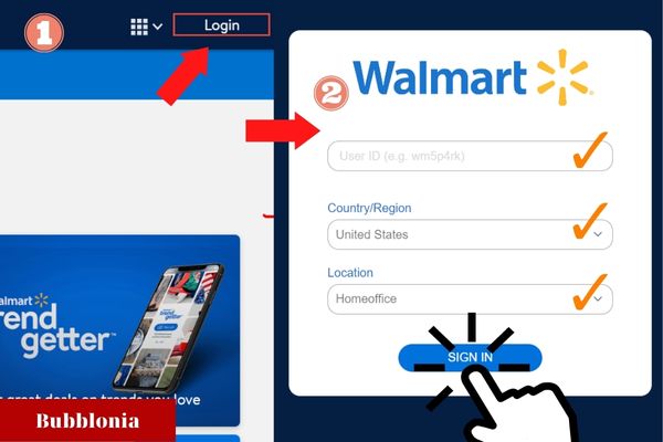 one walmart wire login instructions