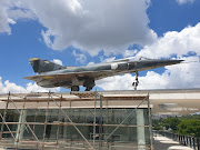 The Mirage III fighter jet topping the FuturExotics Lifestyle Emporium on Sandton Drive in Gauteng. 