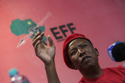 17 October 2017. Leader of the EFF, Julius Malema talks to members of the media during a press conference at their offices in Braamfontein, Johannesburg CBD. Picture: Alaister Russell