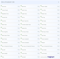 Husbands' Cafe menu 1