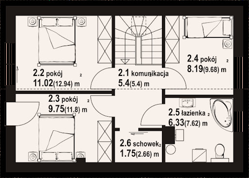 Bartkowo bb 70 - Rzut poddasza