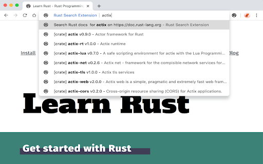 Rust Search Extension