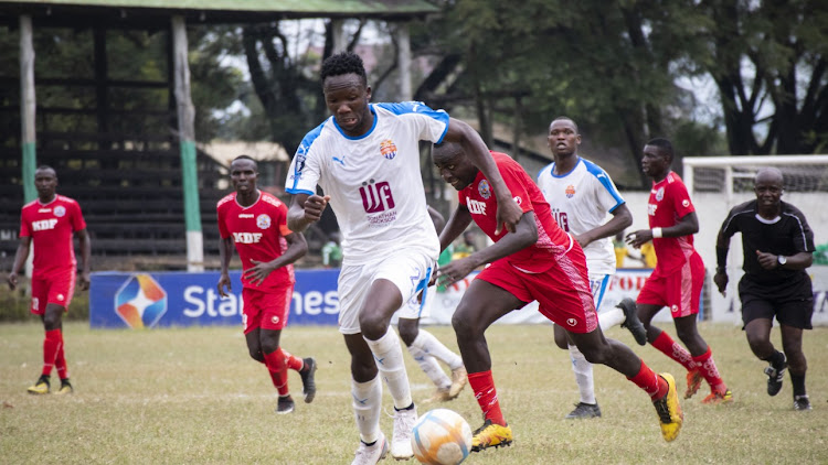 Eric Ombija in action against Ulinzi Stars