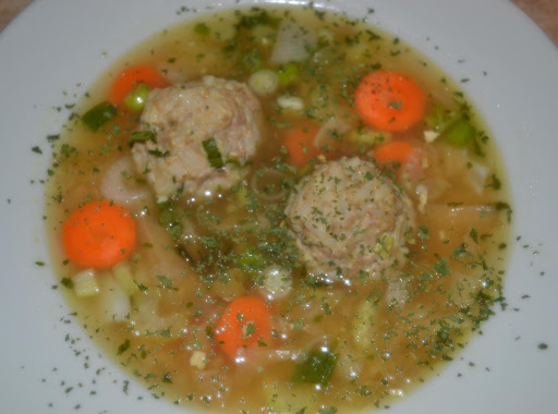 Asian Inspired Pork-upine Meatball Soup