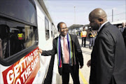 WARNS: transport Minister Sbu Ndebele at the launch of the refurbished Orlando Station in Soweto by THE PASSENGER RAIL AGENCY OF SOUTH AFRICA. Pic. Antonio Muchave. 10/06/2010. © Sowetan.