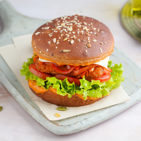 Cheesy Peri Peri Paneer Burger