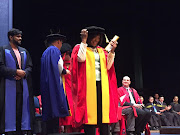 University of the Witwatersrand awards Madonsela with an honorary doctorate in law in recognition of her steadfastness and integrity in seeking out corruption and upholding the South African constitutional democracy.