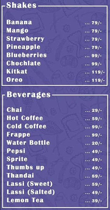 Nostalgia Cafe menu 