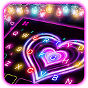 Neon Lights Heart Keyboard Theme 1.0 APK Download