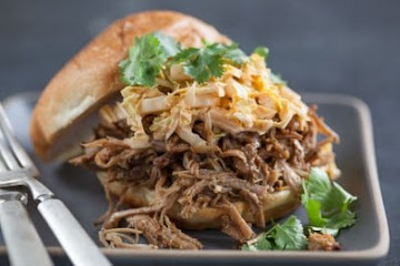 Asian-Spiced Pulled Pork Sandwiches with Sriracha Slaw