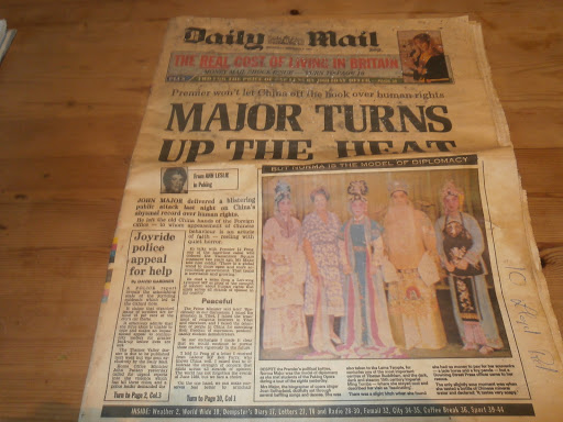 Old Daily Express found stuffed up a chimney in Lancing