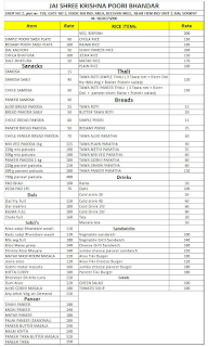 Jai Shree Krishna Poori Bhandar menu 1