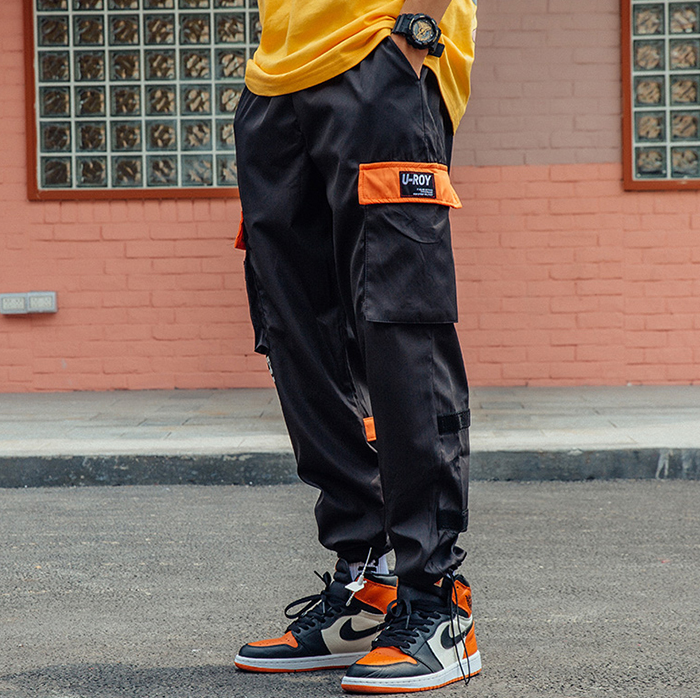 Men's popular logo leg trousers for autumn