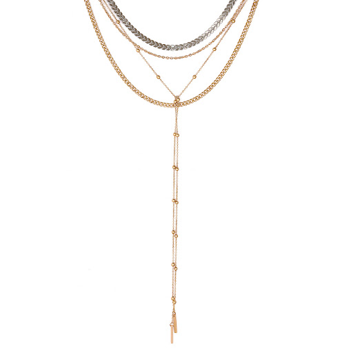 Title 33, Punk Multi-layer Snake Bone Box Chain Necklace,...