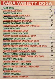 Sri Sai 99 Variety Dosa menu 2