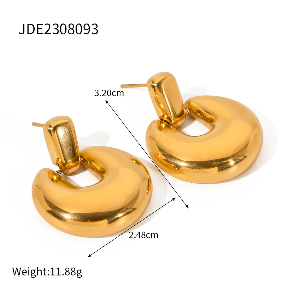 Mode eenvoudige ronde studs roestvrij staal anti-allergie dames dagelijkse sieraden, perfect voor comfort en een elegante look.