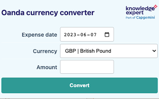 Currency conversion plugin for Harvest app