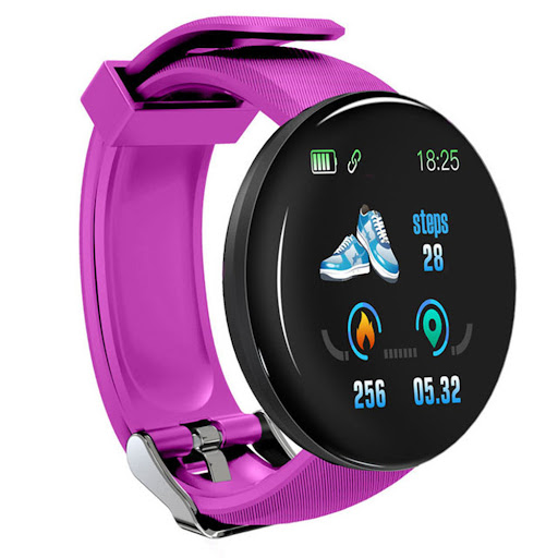 Title 8, D18 Round Smart Bracelet Color Screen Sports Pe...