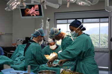 Dr Mark van der Velde and his team operate on Angelique at Red Cross Children’s Hospital in Cape Town