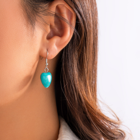 Title 6, Turquoise Double Layer Flannel Rope Necklace Ar...