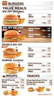 Dunkin' menu 1