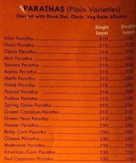 Only Parathas menu 4