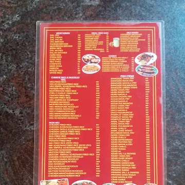 Vidya Restaurant menu 