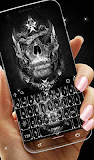 Dark Black Skull Keyboard Theme