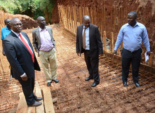 Kisii Governor James Ongwae during a tour of roads projects in the county