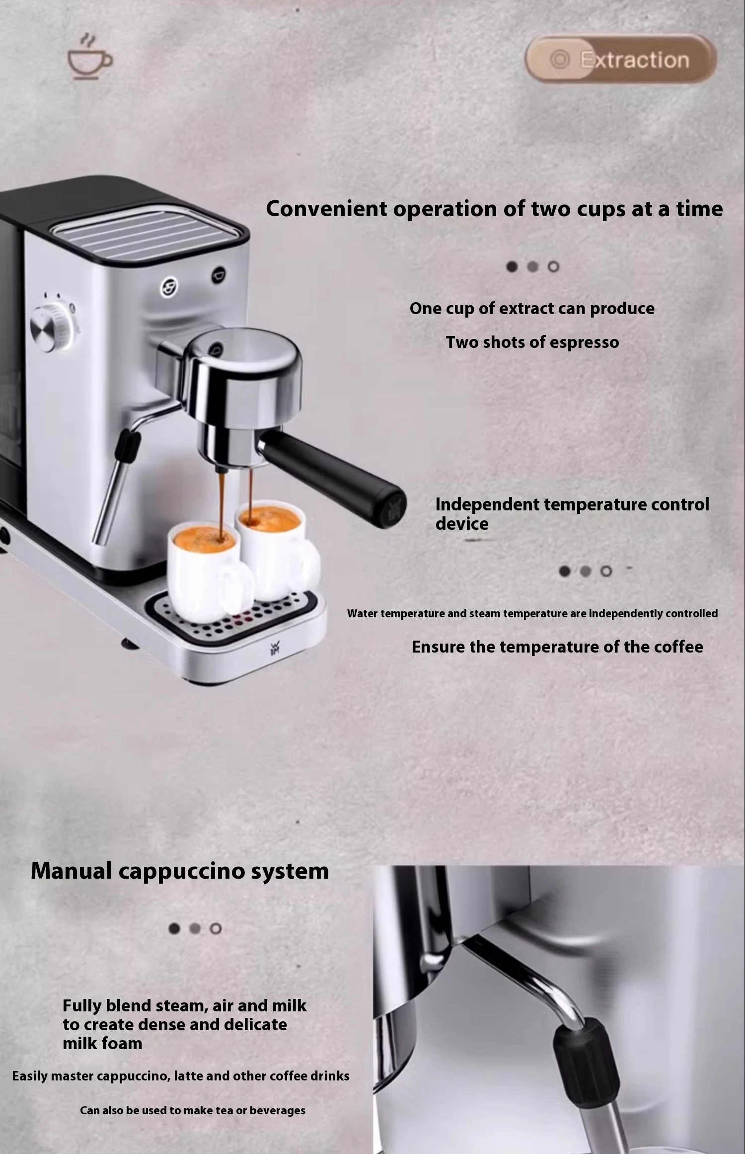 Title 14, Semi-automatic espresso coffee machine for home...